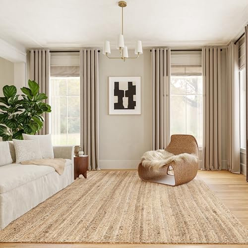 nuLOOM Rigo Alfombra de yute, tejida a mano, estilo rústico, 90 x 150 cm