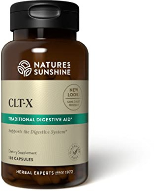 Nature's Sunshine CLT-X, 100 Capsules, Natural Help for Intestinal Issues Through Powerful Herbs Including Slippery Elm Bark and Marshmallow Root