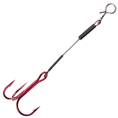 Jackson Stahlvorfach - Easy Stinger für Gummifische mit Länge bis 15cm 2 Stück. Gummiköder Kurzvorfach mit Haken. Angelzubehör Gummi, Softbaits und Shads