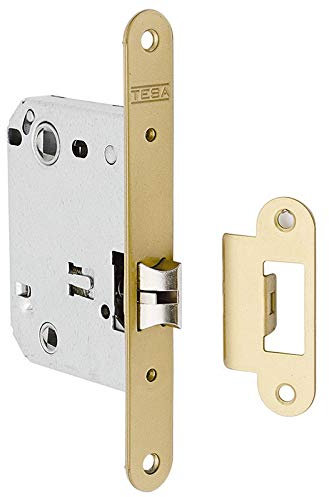 Tesa Assa Abloy 134US5RAE Picaporte Unificado Para Puertas de Madera Dorado Entrada 50 mm, Frente Redondo 134US