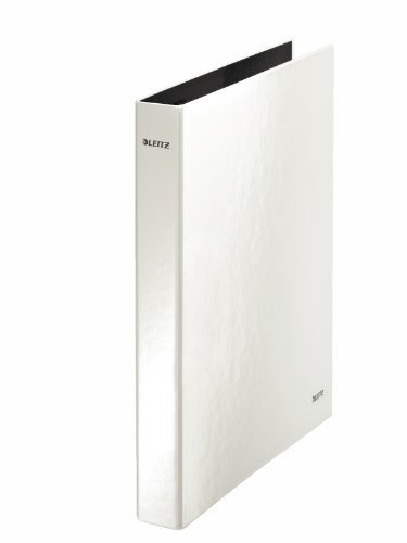 Leitz 42410036 WOW Ringbuch, 2-D-Ring-Mechanik, Kapazität 25 mm / 250 Blatt, A4 Maxi, Blau, 10 Stück weiß