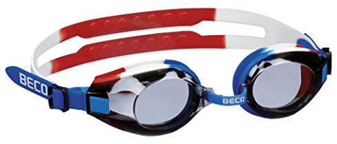 Beco Unisex – Erwachsene''Macao ' Profischwimmbrille, blau/weiß/rot, One size
