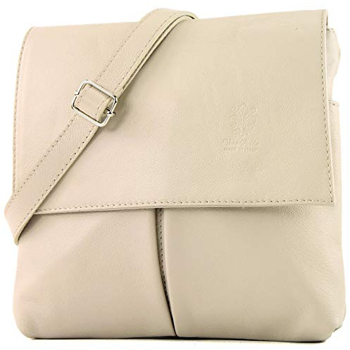 modamoda de T63 Damen Nappaleder Umhängetasche Schultertasche, handmade in Italy