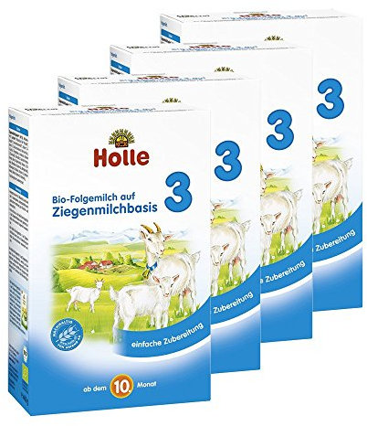 Holle Bio Folgemilch 3, auf Ziegenmilchbasis, 4er Pack (4 x 400g)