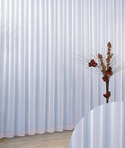 heimtexland Gardinen Vorhang Store Webstore halbtransparent mit Kräuselband und Bleibandabschluss HxB 180x300 cm Typ96
