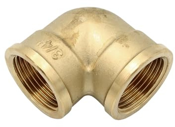 Stabilo-Sanitaer Messingfitting Winkel 3/4 Zoll Innengewinde DN20 90° Grad Rohrwinkel Messing Fitting Gewindefitting Rohrfitting