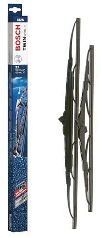 Tergicristalli Bosch Twin Spoiler 552S, Lunghezza 550mm/400mm, 1 set per parabrezza anteriore