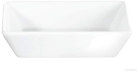 ASA ASA52130017 250°C Piattino da Aperitivo/Top, Quadrato, Porcellana, Bianco, Ø 10 cm, 52130017
