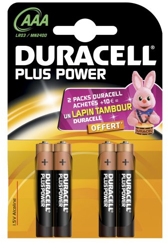 Duracell - Pile AAA / Lr03 Power Plus Blister 4 piles