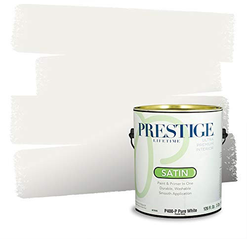 PRESTIGE Paints Interior Paint and Primer In One, 1-Gallon, Satin, Comparable Match of Valspar* Swiss Coffee*
