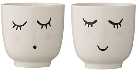 Bloomingville kleine Becher Smilla, weiß, Keramik, 2er Set 21107213