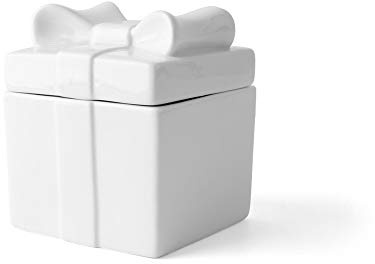 Holst Porzellan GD 010 Geschenkdose Päckchen, weiß, 10 x 10 x 12 cm 2 Stück