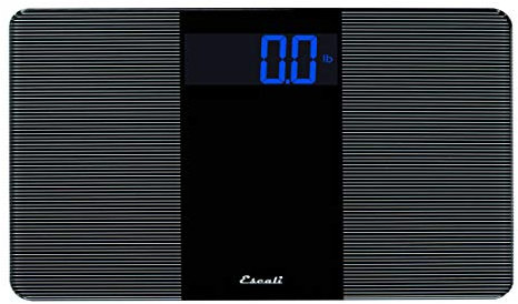 Escali EW180 Extrabreite Personenwaage - Körperwaage Digital (200 kg) Schwarz 36,2 x 24 x 2,5 cm