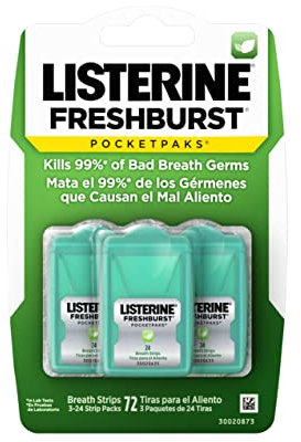 Listerine PocketPaks Breath Strips, Fresh Burst, 72 Count by Listerine