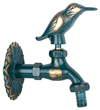 Boni-Shop Nostalgie Auslaufventil Wasserhahn Verschiedene Motive (Vogel patiniert 1/2)