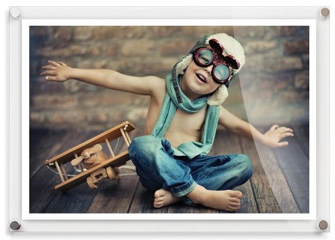 Get Acrylic Photo Frames - A3 Modern Wall Mounted Acrylic Photo Frame (37.7cm x 50cm) Stylish Frameless Picture Display Either Landscape Or Portrait