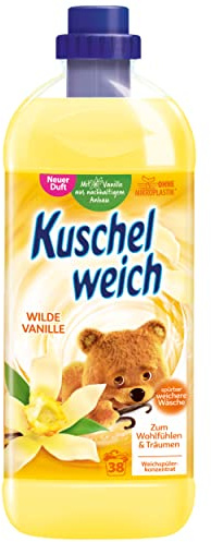 Kuschelweich mjukt sköljmedel, 6 x 1 liter, vild vanilj, mjuk spola 6 000 ml för 168 användningar