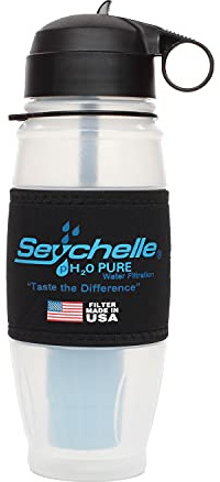 Desconocido Seychelle pH2O Pure Water 28oz Flip Top Water Bottle with PH Enhancing and Radiological Filter by N2