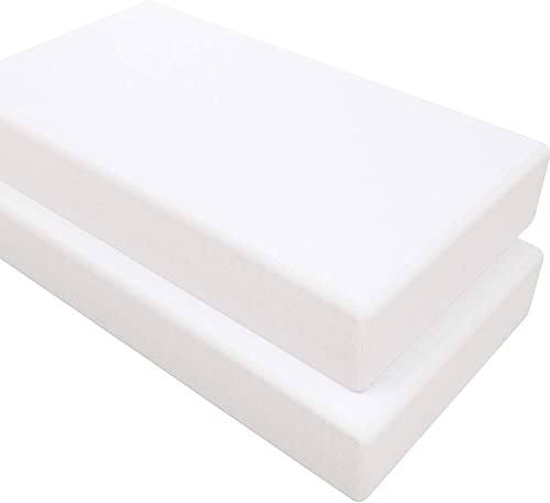 Dudu N Girlie Jersey Cotton Travel Cot Fitted Sheets, 2-Piece, White