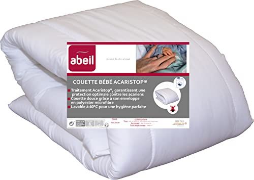 Abeil Couette Bébé Acaristop Anti-Acarien & Antibactérienne Blanc 75 x 120 cm