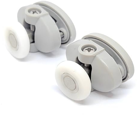 ShowerPart Single Top Butterfly Shower Door Rollers/Wheels/Runners L051, Diameter 25mm and 25mm, Wheel Thickness 6mm, Plastic, Shower Door Replacement Parts, 2X
