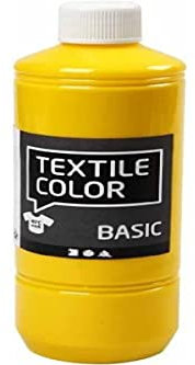 Color textil, amarillo primario, 500ml