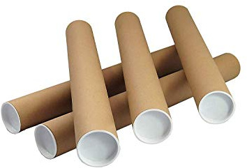 Globe Packaging 5 x A4 QUALITY POSTAL TUBES POSTER 240mm x 50mm ROLLS + END CAPS
