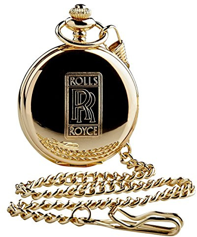 Rolls Royce Gold Pocket Watch 24k Clad Wooden Gift Case Spirit Phantom Ghost