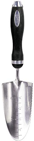 Bond 035355019032 1903 Stainless Steel Series Serrated Trowel with Gel Grip Handle, Black