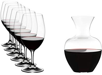 Riedel Ouverture Weinglas und Dekanter Set, 7-teilig, Dekanter und Gläser