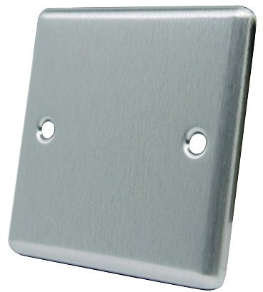 AET CSC1GBP Satin Chrome Classical Single Electrical Blanking Plate 1-Gang