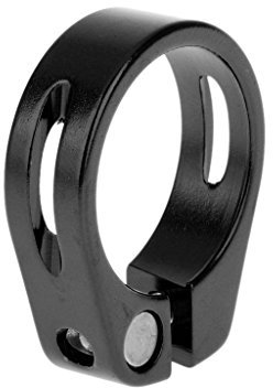 Aluminium Alloy Fahrradsattel Sattelrohrschelle Schnellspanner 34.9mm/31.8mm, Schwarz, 34.9mm