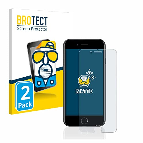 BROTECT Schutzfolie für Apple iPhone 7 | 2 Stück Entspiegelnder Displayschutz Made in Germany Matte Displayschutz-Folie Anti-Reflex Anti-Fingerprint Einfache Montage