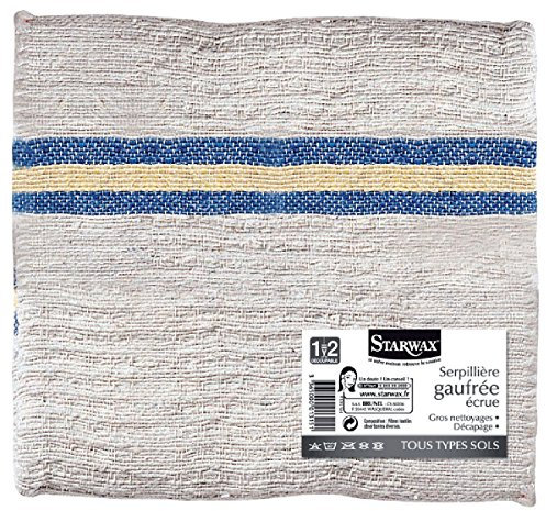 Serpillière gaufrée écrue double 50x100