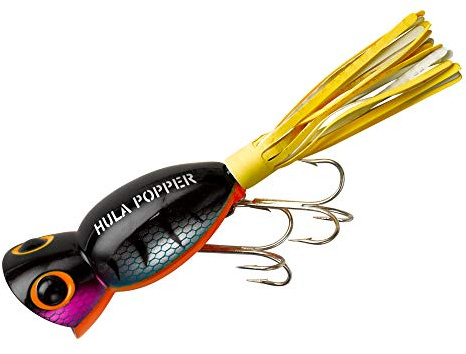 Arbogast Hula Popper Topwater Angelköder, Barsch, G760 (5,1 cm, 3/8 Unzen)