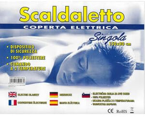 MIX TERMOCOPERTA SCALDALETTO COPERTA TERMICA SINGOLA 100% POLIESTERE 80X150 INVERNO