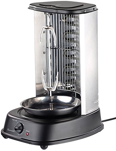 Rosenstein & Söhne Dönergrill: Döner- und Gyros-Grill, 2.000 Watt, Mittelspieß mit Spießgabeln, Timer (Dönerspiess, Dönerspiess Grill, Maker)