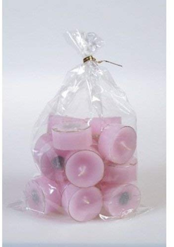 20 original Dänische Teelichter ohne Duft im Acryl-Cup farbig durchgefärbt dusty rose baby rosa