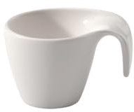 Villeroy & Boch Flow Mocha/Espresso Cup, 100 ml, Premium Porcelain, White