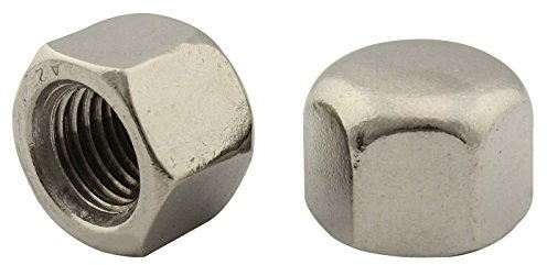 Hutmuttern (niedrige Form) - M8 - (50 Stück) - DIN 917 - Sechskant-Hutmuttern - Edelstahl A2 (V2A) - SC917 - SC-Normteile