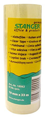 Stanger 18062 Klebefilm 19 mm x 33 m 8 Rollen