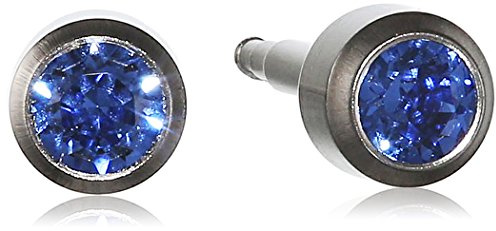 PUREgrey Unisex-Ohrstecker Titan Stein/Zirkonia Erstohrstecker