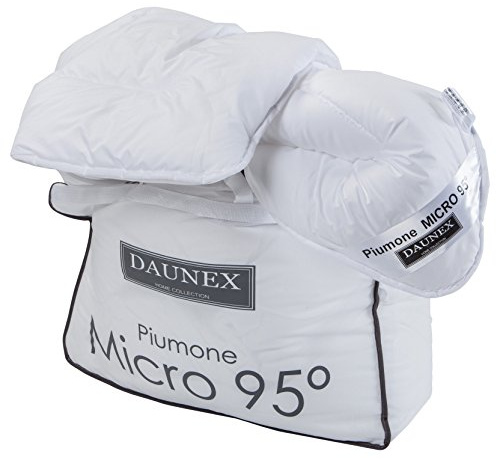 Daunex Micro 95 ° Duo Couette, Polyester/Microfibre, Blanc, à Une Place et demie, 200 x 200 x 2 cm