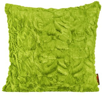 Fluffy Kissenhülle 40 x 40 cm kuschelweicher Plüsch in Felloptik (30 Grün) 1 Stück
