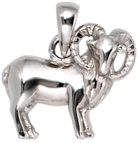 Anhänger Sternzeichen Widder aus 925 Echt Silber glänzend Unisex Silberanhänger