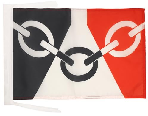 AZ FLAG Black country Flag 45x30 cm 100D Polyester Cords | Indoor and outdoor use 12x18 in decorative flag double stitched seams and reinforced edges with ties