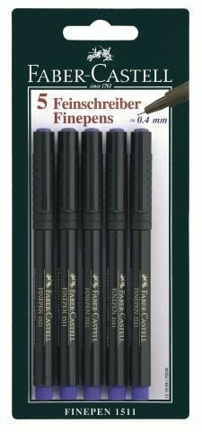Faserschr. FINEPEN 1511 blau 5x BK