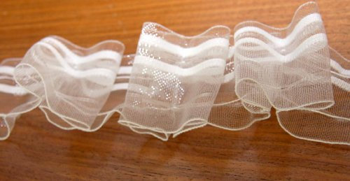 Gardinenband,Flachfalte 2,0:1, 60 mm,transparent,10 m