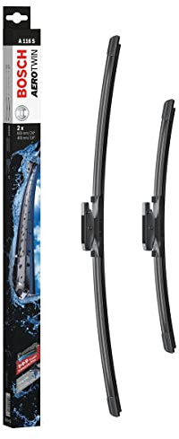 Bosch Aerotwin A116S Tergicristalli Anteriori, Set di 2 Spazzole di Ricambio, con Adattatore Preassemblato, 600 mm/400 mm