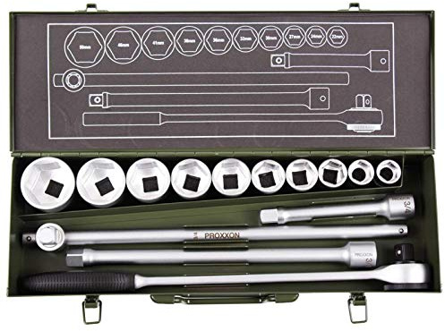 Proxxon Steckschlüssel Satz groß 3/4 (19mm) 15-tlg. Knarrenkasten Nüsse Ra | 23300,